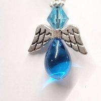 Handmade Lampwork Glass Guardian Angel Charm