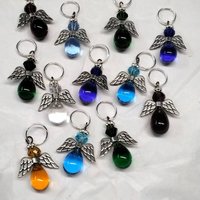 Handmade Lampwork Glass Guardian Angel Charm