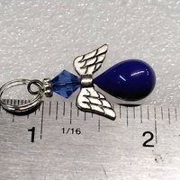 Glass Drop Orb; individually crafted lampwork glass drop orb headpins; glass on wire; jewelry making, bouquet, stitch marker, angel charms