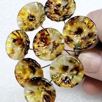 Autumn Sprinkles Glass Flowers tiny small mini glass flowers on wire; handcrafted lampwork, jewelry, mixed media, fall autumn, wedding, gift