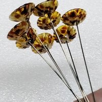 Autumn Sprinkles Glass Flowers tiny small mini glass flowers on wire; handcrafted lampwork, jewelry, mixed media, fall autumn, wedding, gift