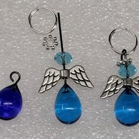 Glass Drop Orb; individually crafted lampwork glass drop orb headpins; glass on wire; jewelry making, bouquet, stitch marker, angel charms