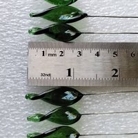 Sage Twist Spike/Leaf glass headpins;  small, tiny miniature flowers on wire  ~ individually crafted lampwork