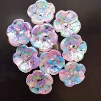 SPRING PASTELS glass flowers tiny small mini glass flowers on wire; handmade lampwork, jewelry, mixed media, gifts, bouquets, wedding decor