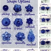 PERIWINKLE SPRINKLES glass flower headpins; tiny small mini glass flowers on wire; handcrafted lampwork, jewelry, mixed media, wedding, gift