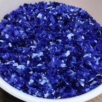 DARK BLUE VARIEGATED glass flowers; mini tiny small glass flowers on wire; handcrafted lampwork, jewelry, mixed media, wedding, gifts