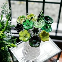 IRISH CELTIC Bouquet ~ glass flower bouquet, tiny small miniature glass flowers; individually crafted lampwork, irish gift, greenspace curio