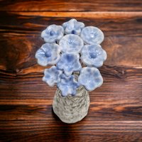 PERIWINKLE SPRINKLES glass flower headpins; tiny small mini glass flowers on wire; handcrafted lampwork, jewelry, mixed media, wedding, gift