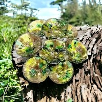 Camo glass flower headpins, glass on wire, jewelry supply or bouquet, fall, hunter, camouflage, woods, cabin, rustic, lampwork handmade
