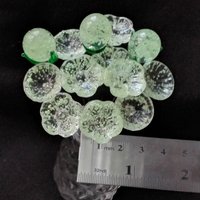 GLOW GLITTER glass flowers on wire headpins ~ miniature tiny small glass flowers on wire; individually crafted lampwork glow in the dark UV