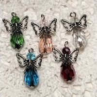 Faceted Glass Angel charm, keychain, bookmark, stitch-counter, jewelry, great little gift