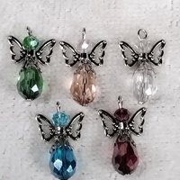 Faceted Glass Angel charm, keychain, bookmark, stitch-counter, jewelry, great little gift