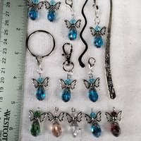 Faceted Glass Angel charm, keychain, bookmark, stitch-counter, jewelry, great little gift