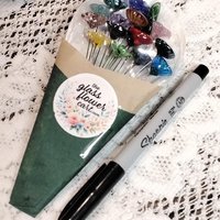 PLETHORA MIX!  Glass flower headpins ~ Miniature tiny small glass flowers on wire - flower bouquet; individually crafted lampwork