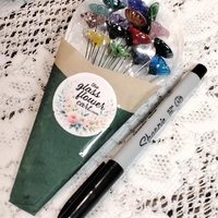 IRISH CELTIC Bouquet ~ glass flower bouquet, tiny small miniature glass flowers; individually crafted lampwork, irish gift, greenspace curio