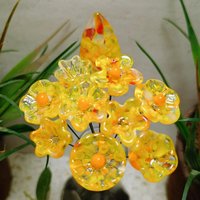 SunSprinkles glass flowers headpins; mini tiny small glass flowers on wire; individually crafted lampwork: jewelry, gifts, wedding, bouquets