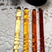 Amber Elegant Glass Leaves fall autumn, leaf on 5" wire, pendant, amber colors; handcrafted; jewelry, bouquet, plants, wedding, mixed media