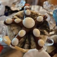 Glass Starfish plant pick glass headpin (glass on wire) crafted on stainless steel wire tiny glass flower individually handcrafted lampwork