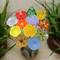 Uranium RAINBOW GLOW Bouquet multi color UV reactive mini tiny small glass flowers individually crafted lampwork colorful bouquet 395nm best