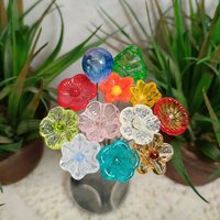 Uranium RAINBOW GLOW Bouquet multi color UV reactive mini tiny small glass flowers individually crafted lampwork colorful bouquet 395nm best