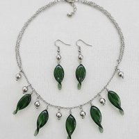 Sage Twist Spike/Leaf glass headpins;  small, tiny miniature flowers on wire  ~ individually crafted lampwork