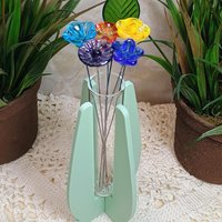 Elegant Modern Test Tube Flower Holder, propogation stand, small flower vase, glass water tube, 3D print, minimalist environmental friendly