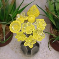 Bright Yellow Glass Flowers: Lampwork headpins yellow and clear wispy; Jewelry Making, wedding decor, place settings, each handcrafted by me