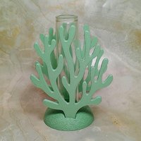 Coral shape propagation holder plant rooting system or small bud vase, ocean beach nautical theme, water test tube flower holder, 3D Printed