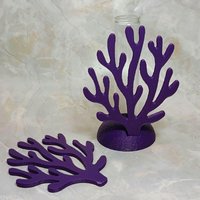 Coral shape propagation holder plant rooting system or small bud vase, ocean beach nautical theme, water test tube flower holder, 3D Printed