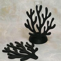 Coral shape propagation holder plant rooting system or small bud vase, ocean beach nautical theme, water test tube flower holder, 3D Printed
