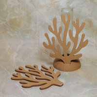 Coral shape propagation holder plant rooting system or small bud vase, ocean beach nautical theme, water test tube flower holder, 3D Printed