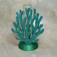 Coral shape propagation holder plant rooting system or small bud vase, ocean beach nautical theme, water test tube flower holder, 3D Printed