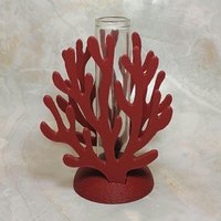 Coral shape propagation holder plant rooting system or small bud vase, ocean beach nautical theme, water test tube flower holder, 3D Printed