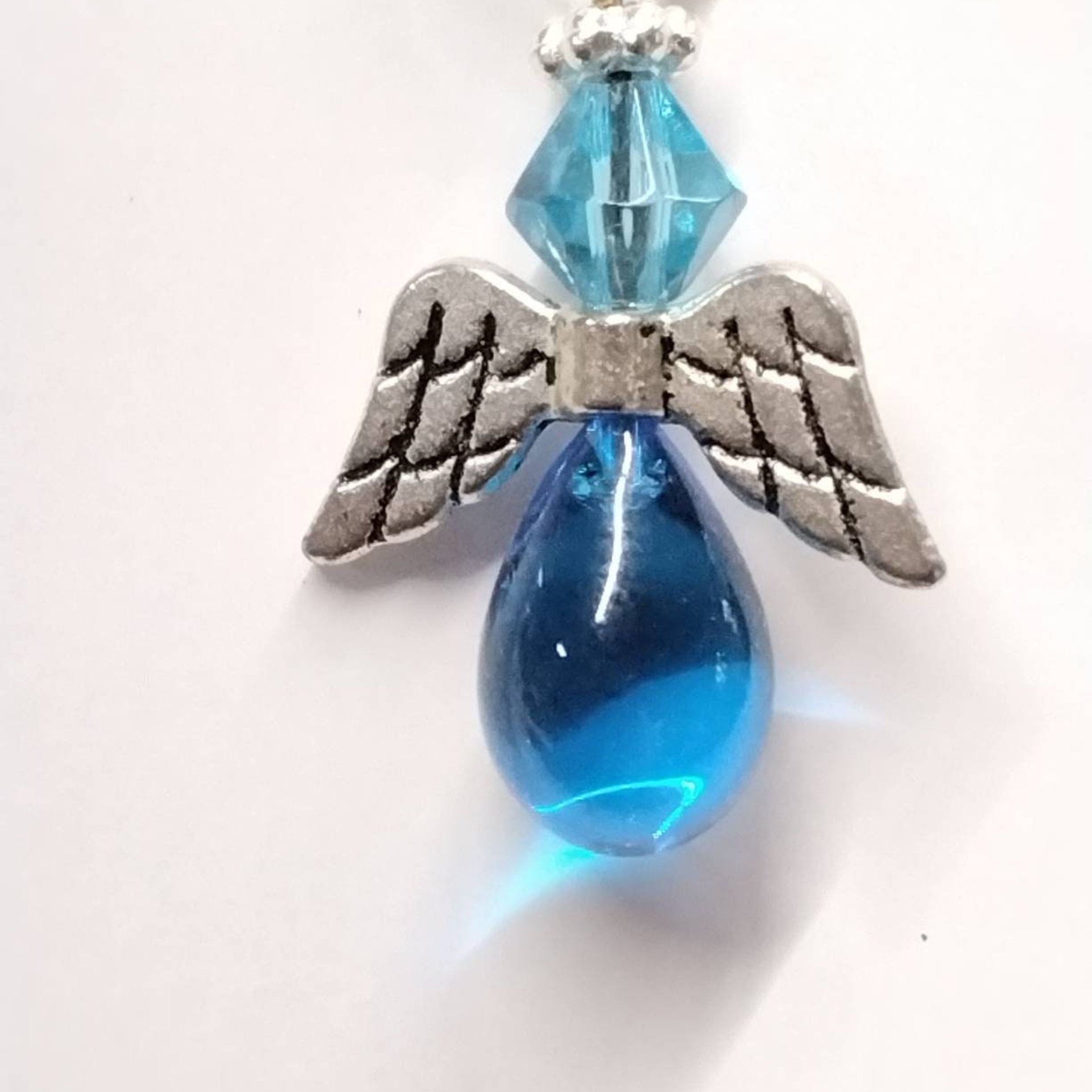 KIT: Lampwork Glass Guardian Angel charms = bookmark, zipper pull, stitch counter, plant stake, purse decor, suncatcher