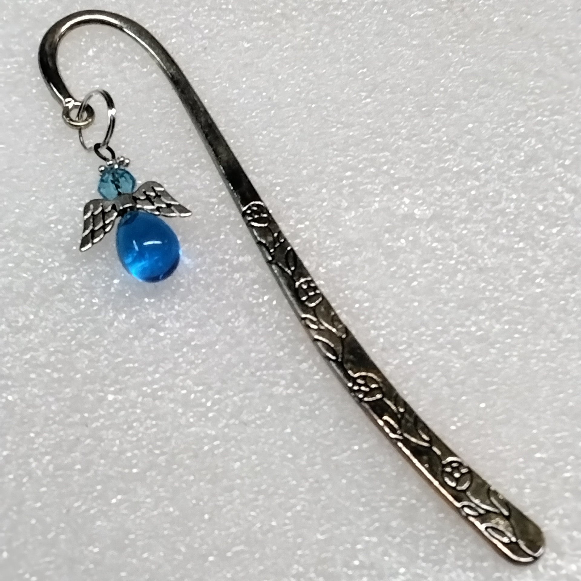KIT: Lampwork Glass Guardian Angel charms = bookmark, zipper pull, stitch counter, plant stake, purse decor, suncatcher