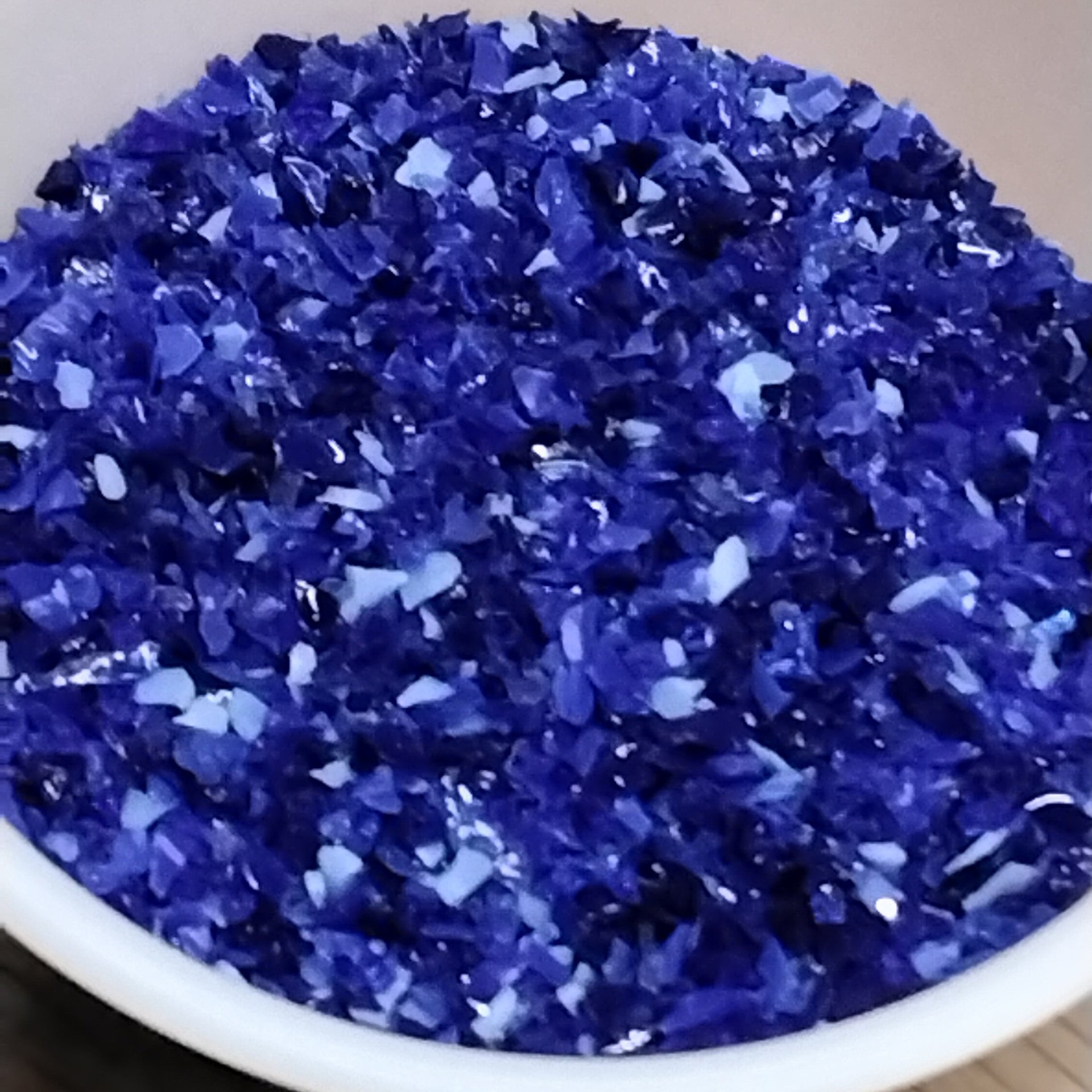 DARK BLUE VARIEGATED glass flowers; mini tiny small glass flowers on wire; handcrafted lampwork, jewelry, mixed media, wedding, gifts