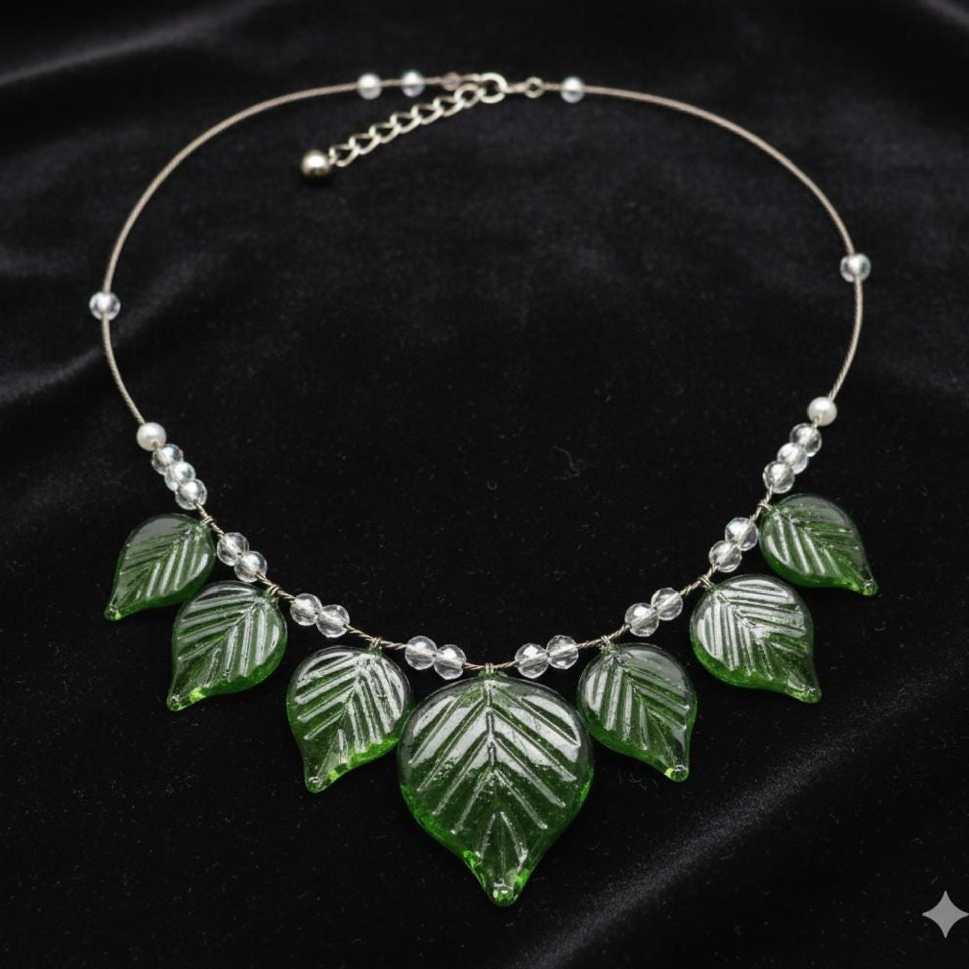 Elegant Sage Green Glass Leaf Headpins;tiny small glass leaf shape on wire; handcrafted lampwork, jewelry, mixed media, wedding decor, plant