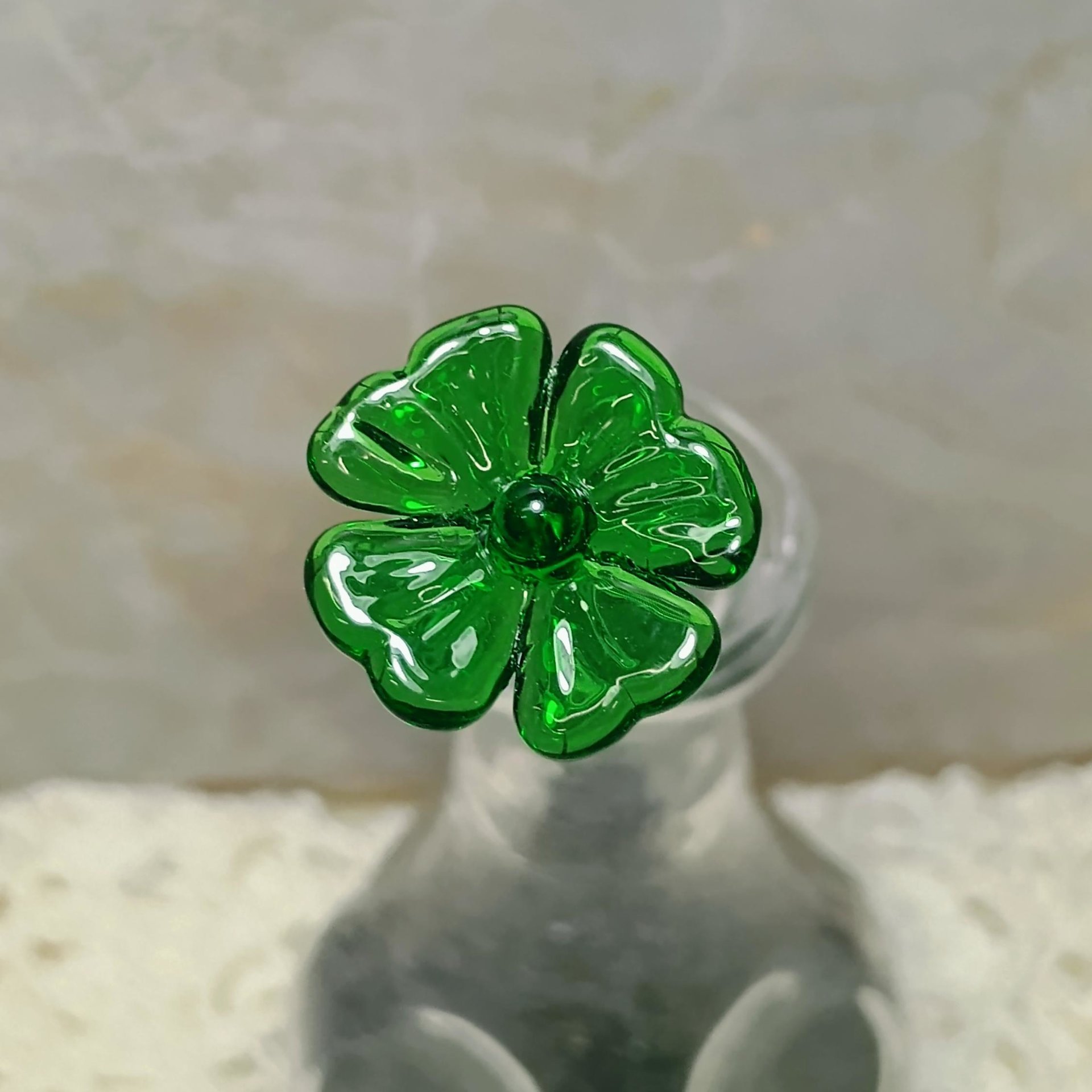 IRISH CELTIC Bouquet ~ glass flower bouquet, tiny small miniature glass flowers; individually crafted lampwork, irish gift, greenspace curio