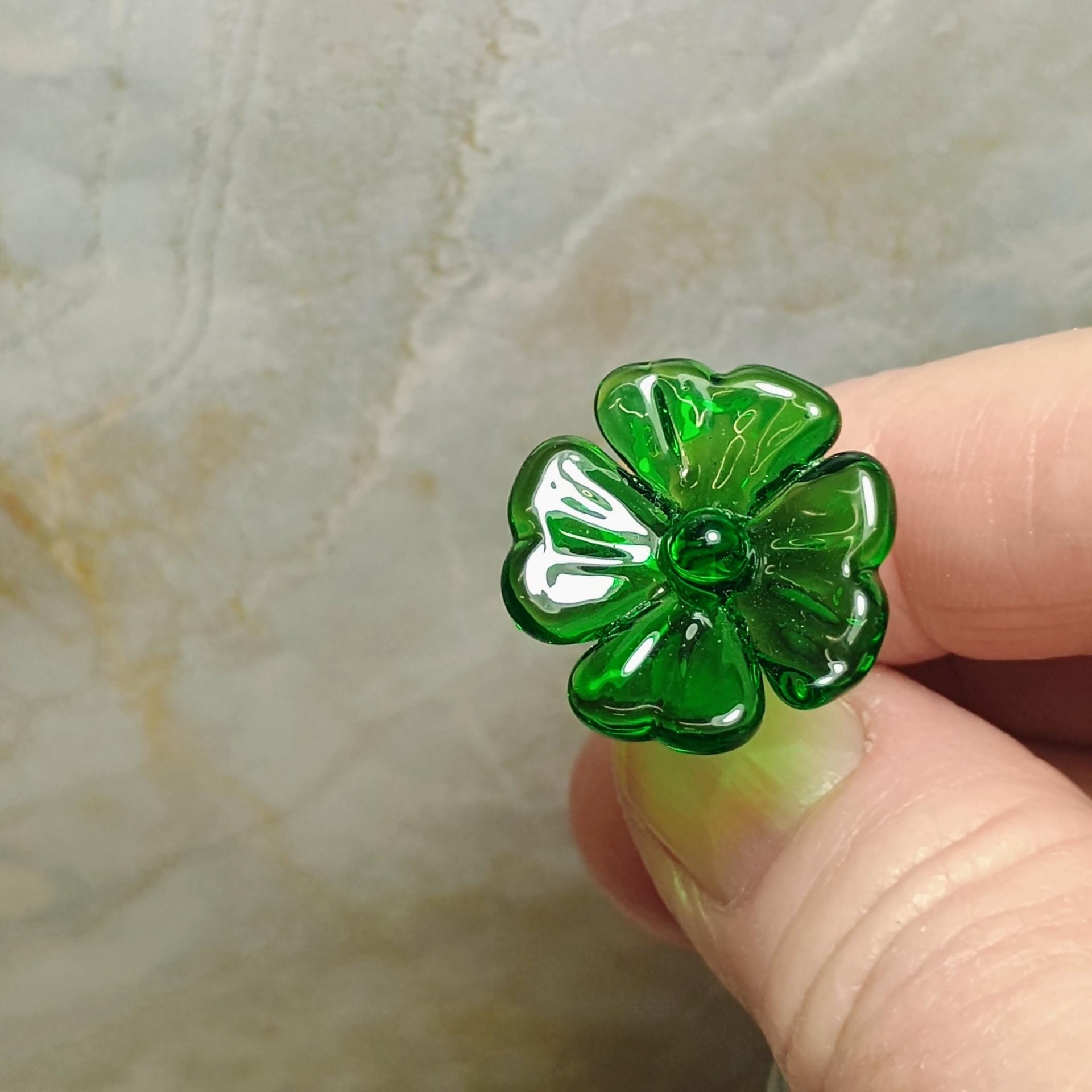 IRISH CELTIC Bouquet ~ glass flower bouquet, tiny small miniature glass flowers; individually crafted lampwork, irish gift, greenspace curio
