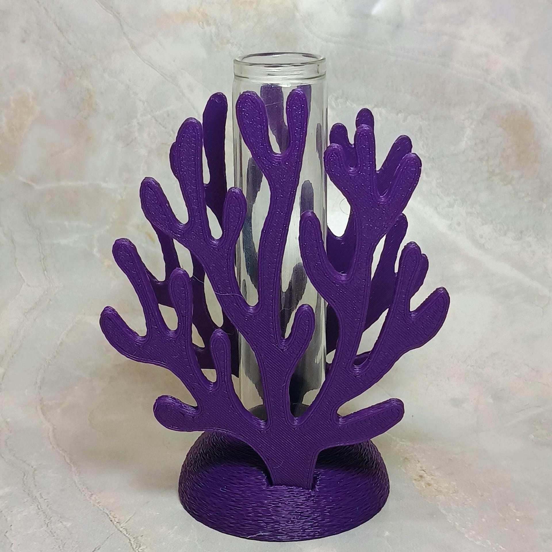 Coral shape propagation holder plant rooting system or small bud vase, ocean beach nautical theme, water test tube flower holder, 3D Printed