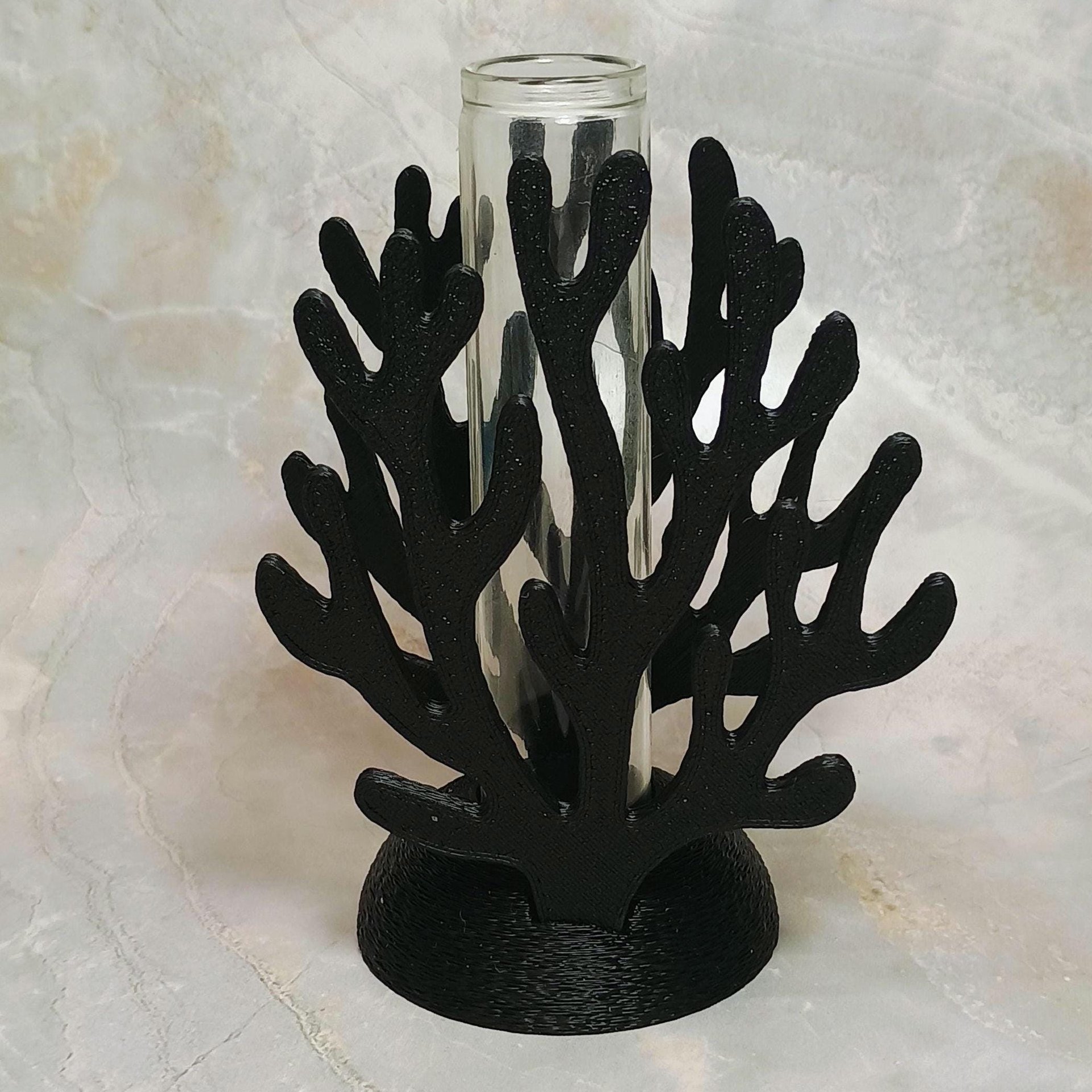 Coral shape propagation holder plant rooting system or small bud vase, ocean beach nautical theme, water test tube flower holder, 3D Printed
