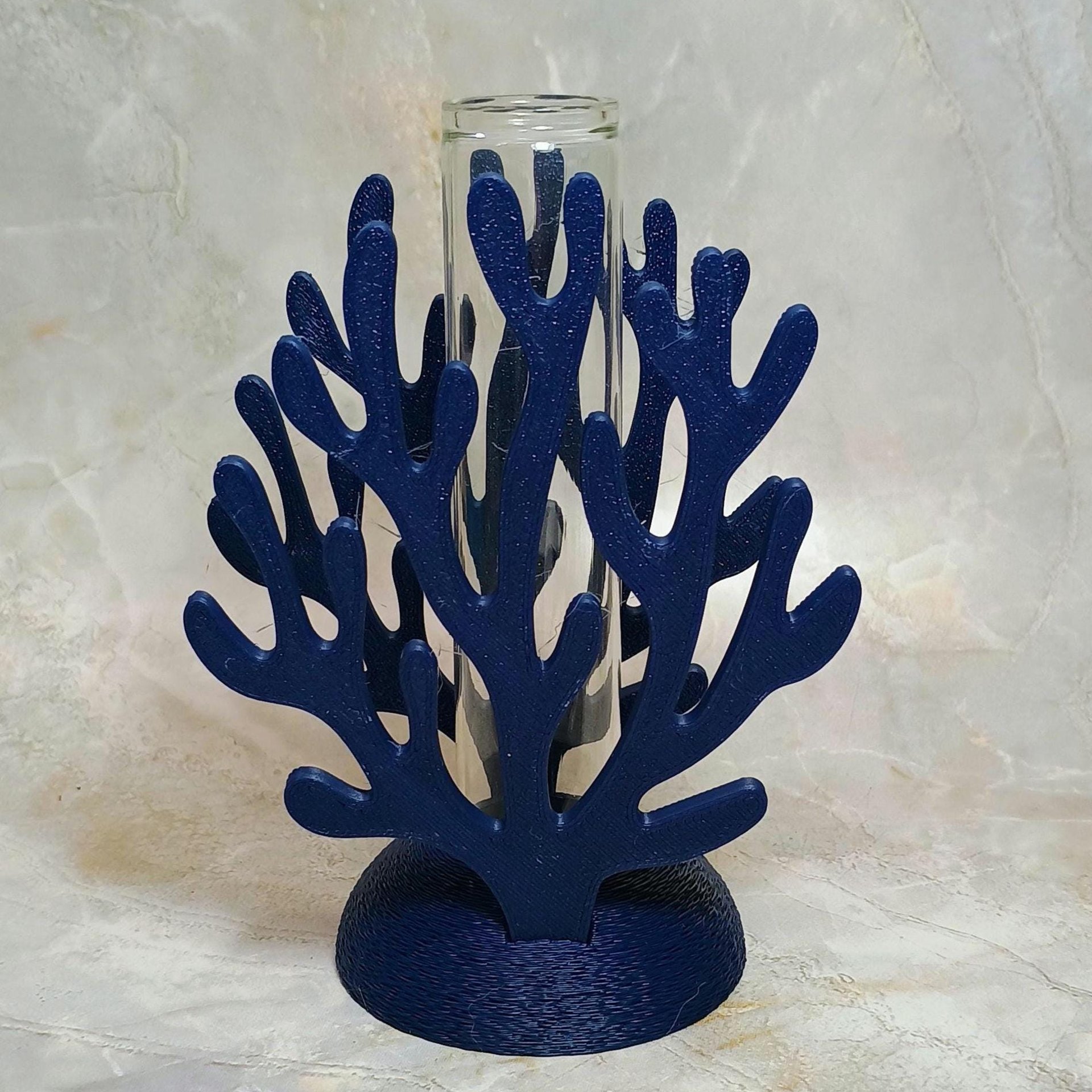 Coral shape propagation holder plant rooting system or small bud vase, ocean beach nautical theme, water test tube flower holder, 3D Printed