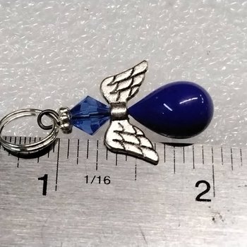 Handmade Lampwork Glass Guardian Angel Charm
