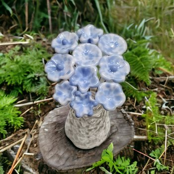 PERIWINKLE SPRINKLES glass flower headpins; tiny small mini glass flowers on wire; handcrafted lampwork, jewelry, mixed media, wedding, gift
