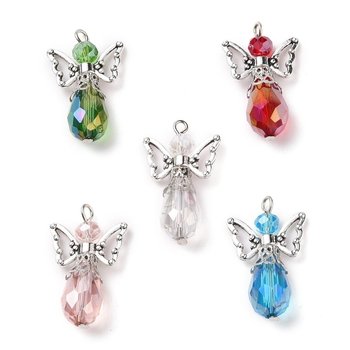 Faceted Glass Angel charm, keychain, bookmark, stitch-counter, jewelry, great little gift