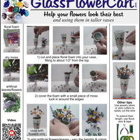 Pink Crystal glass flowers ~ tiny small miniature glass flowers on wire; for small bouquet gifts or jewelry, glass flowers made in my studio